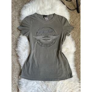 Harley Davidson Motorcycle Legend Grey Green Short Sleeve T Shirt